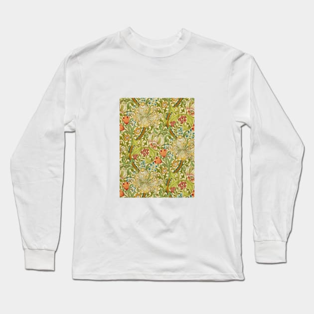 William Morris Golden Lily Long Sleeve T-Shirt by fineartgallery